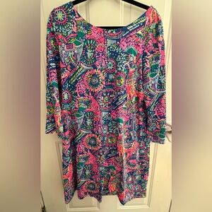 EUC Lilly Pulitzer Bay Dress - No Prob Llama - XL
